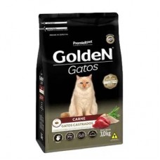 Racao golden gatos castrado carne 3kg