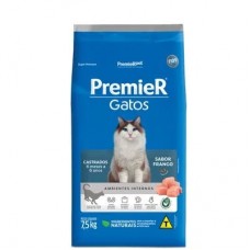 Racao premier gatos castrados 6 meses a 6 anos frango 7,5kg