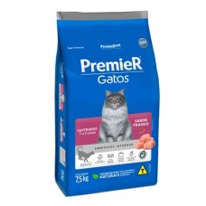 Racao premier gatos castrado 7 a 11 anos frango 7,5kg