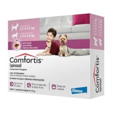 Antipulgas comfortis 140 mg - cÃes de 2,3 a 4,5kg e gatos de 1,4 a 2,8kg 1 comprimido