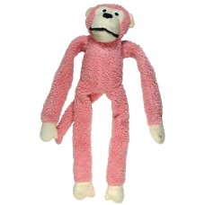 Brinquedo mordedor pelucia macaco rosa grande kelev