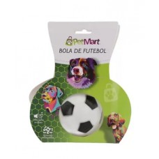 Brinquedo bola de futebol com som e buraco para petisco