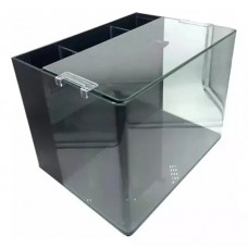 Aquario nano curvo 32l preto sump traseiro - ocean tech