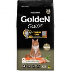 Racao golden gatos castrado salmao 10,1kg